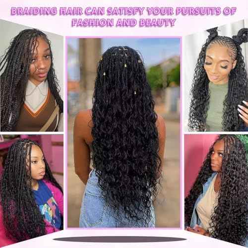 Human Braiding Hair 2 Bundle 100g Deep Wave Bulk Human Hair for Braiding No Weft 12A Brazilian Virgin Curly Human Hair Extensions for Boho Braids (Deep Wave-1B, 26/100g)