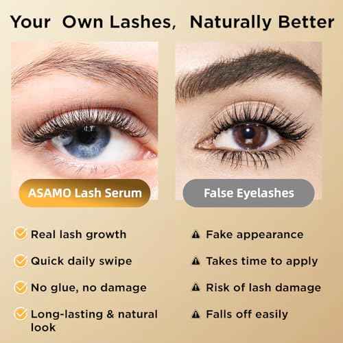 Eyelash & Eyebrow Growth Serum ? 15 Plant Extracts for Longer, Denser & Fuller Lashes & Brows, Boosts Natural Hair Development,eyelash serum,Hypoallergenic Oil-Free,lash growth serum (Golden Yellow)