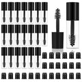 27Pcs Empty Mascara Tubes with Wand, 3ml Mini Empty Mascara Bottles with Brush Rubber Inserts Sample Size Travel Containers Eyelash Growth Packing with Leak-Proof Rubber Plugs Black