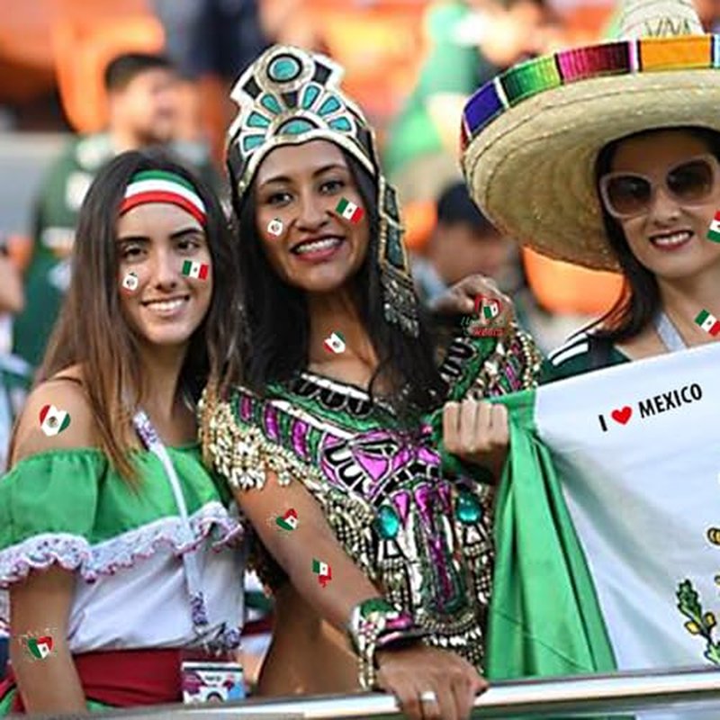 24 Sheets Mexican Flag Temporary Tattoos for Sports & Independence Day