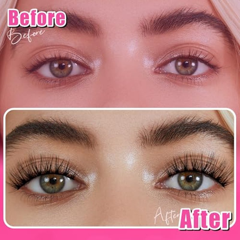 14 Pairs Natural Wispy False Eyelashes - Waterproof Mink Strips