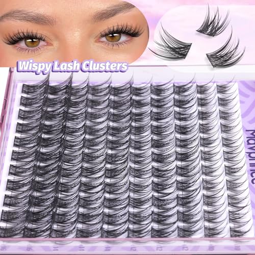Mavphnee Wispy Cluster Eyelashes 110 Pcs CC Curl Natural Look for Everyday Wear
