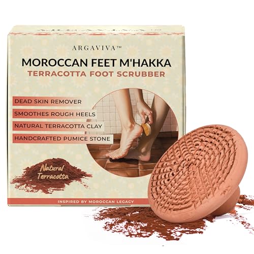 Argaviva Natural Terracotta Pumice Stone - Handcrafted Foot Callus Remover