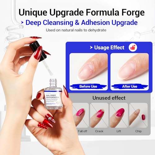 Glamonade Anti-Lifting Nail Prep Dehydrator & Acid-Free Bonder - 15ml