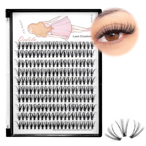 20D-12mm D Curl Cluster Lashes Individual False Eyelashes