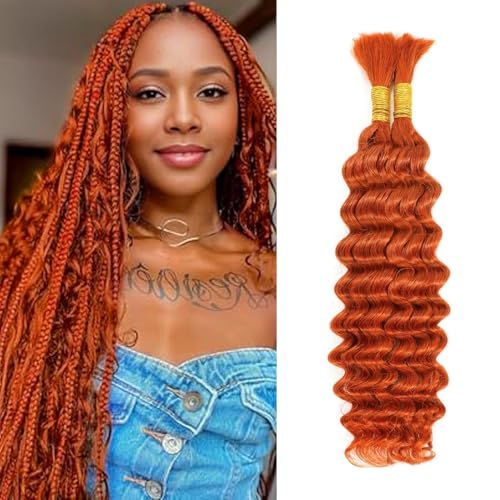 24" Ginger Boho Braiding Hair - Brazilian Virgin Deep Curly Extensions