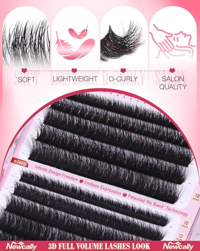 SIY Lash Extension Clusters 10-18MM Volume DIY Eyelash