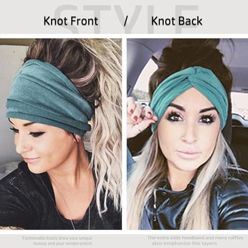 IVARYSS Extra Wide Non-Slip Headbands for Women - 4 Pack