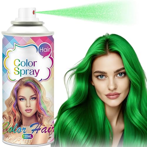 Temporary Green Hair Spray for All Ages - Non-Sticky & Washable