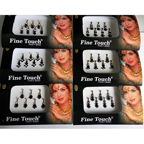 8 Pack - 56 Silver, Golden,Black,Multicolored Face Jewels crystal