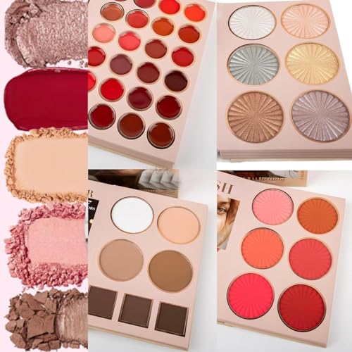 All-in-One 5-Layer Makeup Palette with Eyeshadow, Highlighter & Blush - Travel Friendly