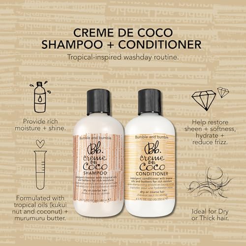 Bumble and bumble Creme De Coco Coconut Shampoo & Conditioner Set 8.5 fl oz for Curly Wavy Hair
