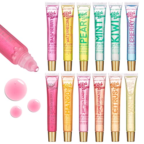 EXPRESSIONS 12pc Clear Lip Gloss Pack with Vitamin E