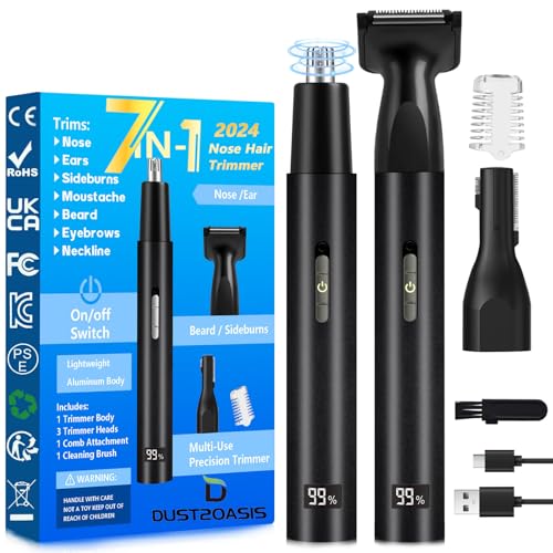 Nose Hair Trimmer for Men Women-2026 All-in-1 Professional Use for Nose Ear Hair Trimmers Clipper Pro-14,000RPM Motor,2 hrs Rechargeable Hair Trimmer Set with Dual Edge Blades N416