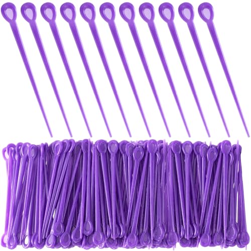Alpinleux 100 Pcs Purple Hair Roller Pins - Plastic Clip Roller Picks for Hair Curling