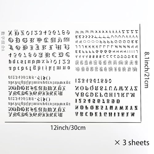 30 Sheet Temporary Alphabet Tattoo Stickers Letter Name