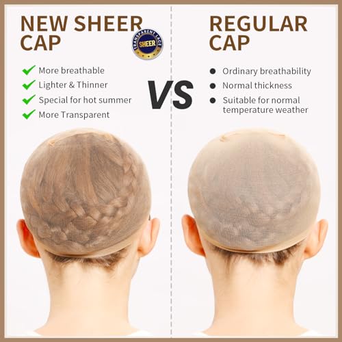 Teenitor HD Wig Caps, 20-Pack Ultra Thin Nude