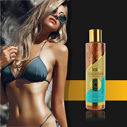 Body Drench Quick Tan Sunless Tanning Self Tan Dry Oil for Bronze Glowing Skin in Just Hours, 7.2 oz