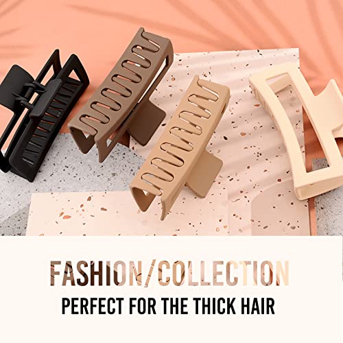 5 Inch Jumbo Claw Clips for Thick Hair, 4 Pack XL