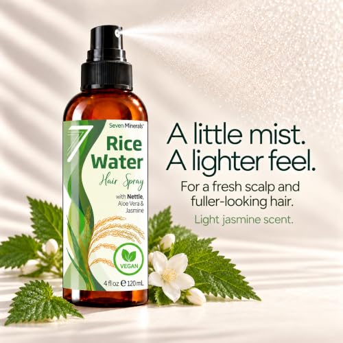 Fermented Rice Water Hair Spray for Growth & Softness - Vegan, Non-Greasy - 4 fl oz
