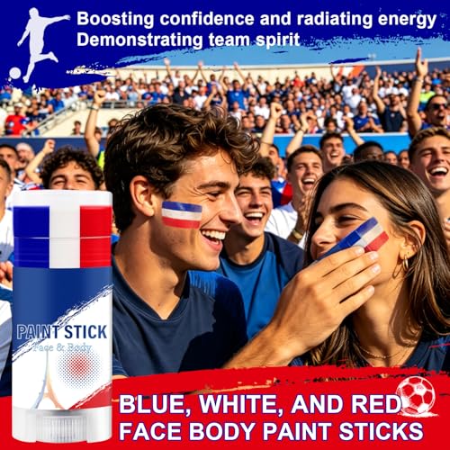 France Patriotic Face Paint Stick – Sweatproof Sports Makeup