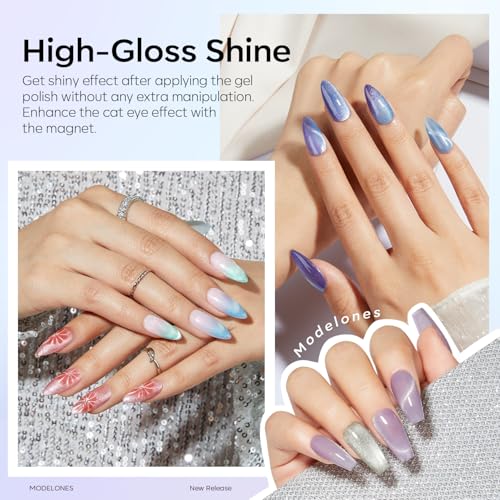 Modelones 8-in-1 Cat Eye Magnet Tool for Stunning Magnetic Nail Art — Strong Magnetic for Cateye Gel Polish