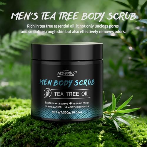Men's Exfoliating Body Scrub with Tea Tree Oil & 2% BHA