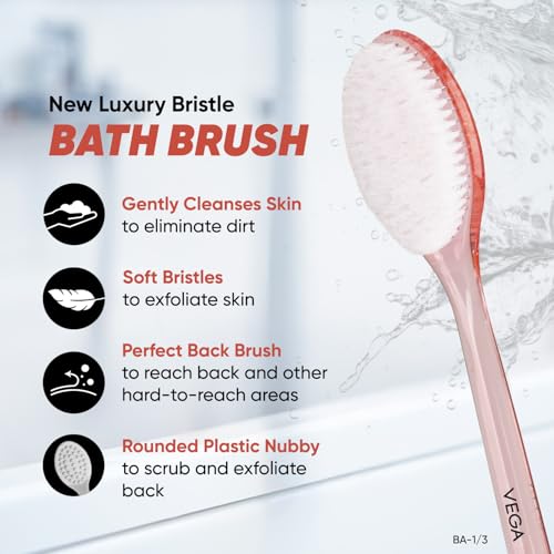 Vega Luxury Bristle Bath Brush 1 Pcs