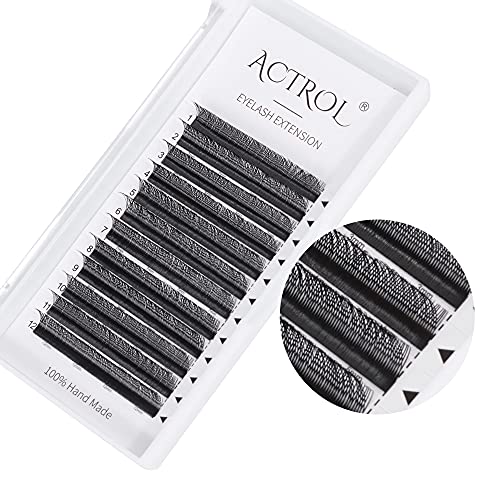 ACTROL YY Eyelashes Extension Lashes Black C Curl 0.07mm 8-12mm Mix Lash Volume Extension Easy Fans Y Shaped Premade Soft Eyelashes Supply