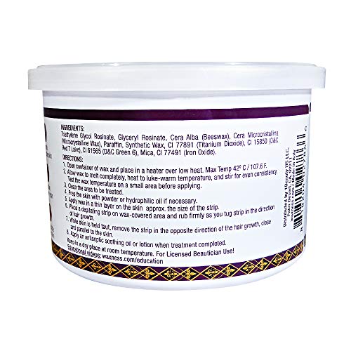 Waxness Italian Velvet Soft Wax Tin 14 oz (400 g) ? Premium Synthetic Strip Wax for Full Body and Large Areas, Professional Use ? Made in Italy