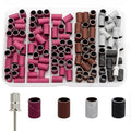 145 Pcs Nail Drill Bits Set - Fine Grit Sanding Bands for Acrylic Nails