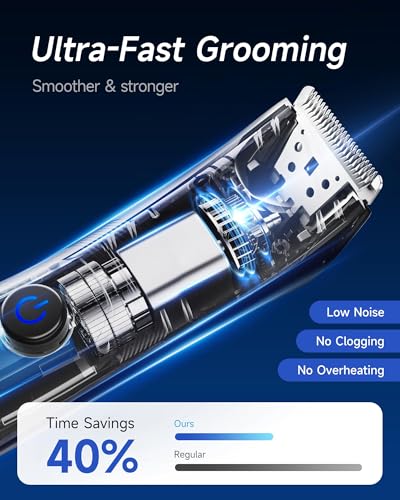 VIKICON Waterproof Manscape Trimmer for Men with LED Light