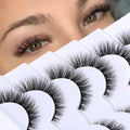 Ailynalash 13MM Cat Eye Mink Lashes - 8D Fluffy Wispy, 6 Pairs