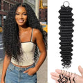 18 Inch Deep Wave Crochet Hair Extensions for Black Women