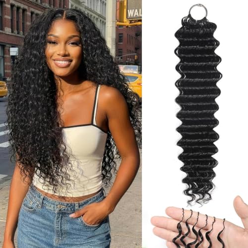 18 Inch Deep Wave Crochet Hair Extensions for Black Women