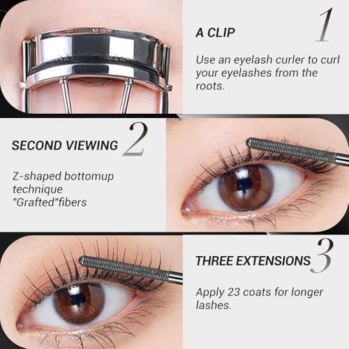 Waterproof Metal Wand Mascara for Volume & Length - Smudge Proof
