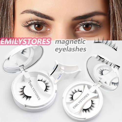 Magnetic Eyelashes Reusable No Glue Natural Look with Applicator