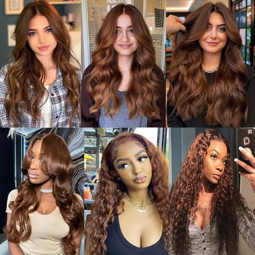 #30 Light Brown Body Wave Human Hair Bundles 14 16 18"