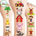 96 PCS Farm Animal Temporary Tattoos for Kids Party Favors