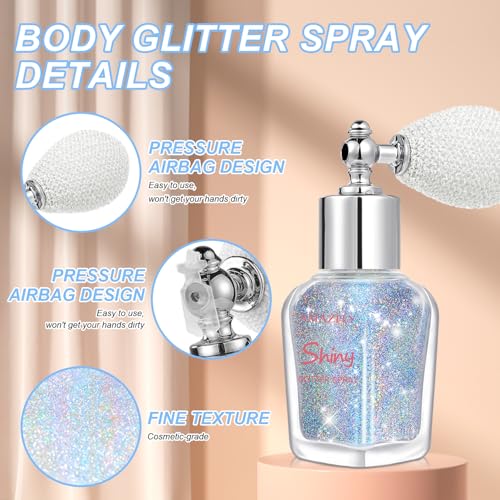 Glitter Body Highlighter Spray - Shimmering Powder Makeup