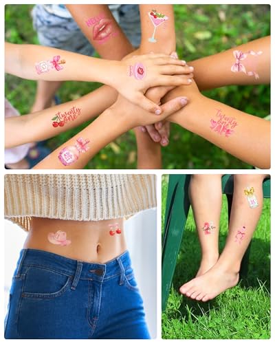 180Pc 21st Birthday Temporary Tattoos - Hypoallergenic Party Favors