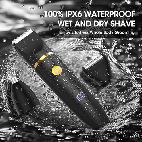 Zesuti 3-in-1 Body Hair Trimmer for Men - Waterproof Electric Groomer