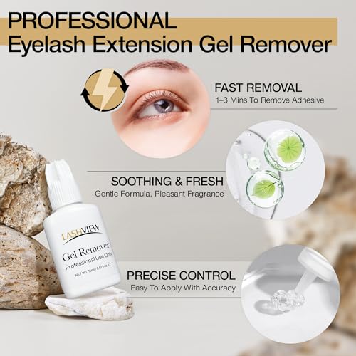 LASHVIEW Sensitive Lash Remover for Lash Extensions - Clear Eyelash Extension Remover Gel 15ml