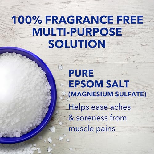 Epsom Salt Magnesium Soak 4 lbs Fragrance-Free Pain Relief Bath Salts - 64 Ounce