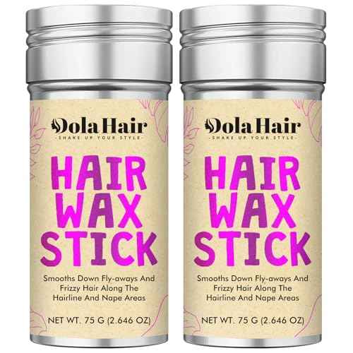 Dolahair Hair Wax Stick for Flyaways, Smoothing, and Slick Back - Hair Pomade for Women and Kids (2 Pack)