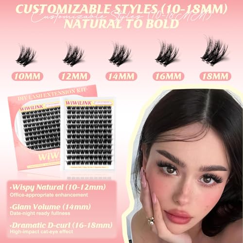 WiWiLINK Volume Bomb Fluffy Lash Clusters - 10-18mm 0.3mm