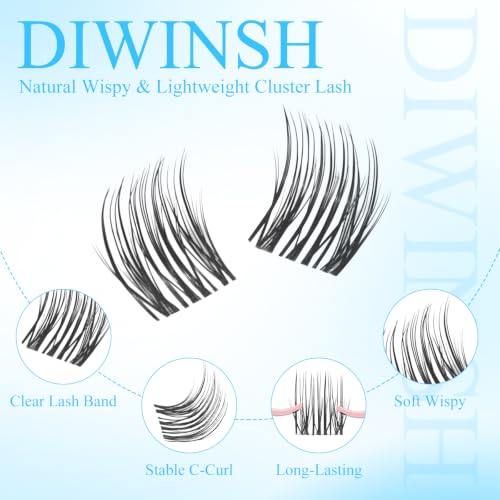 8mm Short Lash Clusters C-Curl Wispy Reusable (168pcs)
