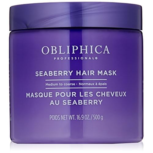 Obliphica Medium to Coarse Seaberry Mask, 1.05 Pound - Nourishing and Restorative Hair Treatment for Medium to Coarse Hair Types, Ensuring Lustrous Shine, Manageability, and Revitalization