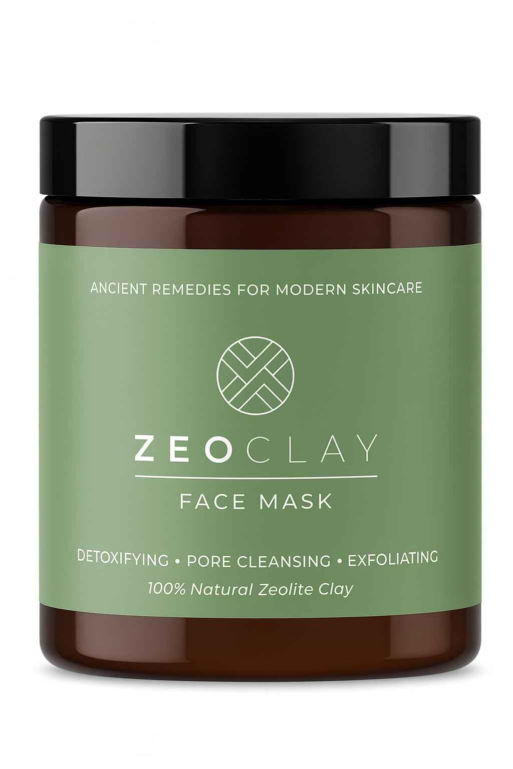 ZeoClay Organic Zeolite Clay Face Mask – Deep Pore Cleansing & Detox, Acne & Blackhead Treatment, Oil Control & Skin Tightening – Natural Spa-Quality Exfoliant for Radiant, Healthy Skin – 20 Uses