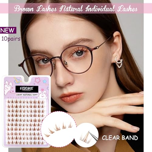 Brown Manga Doll Eye Lash Clusters - DIY Extensions